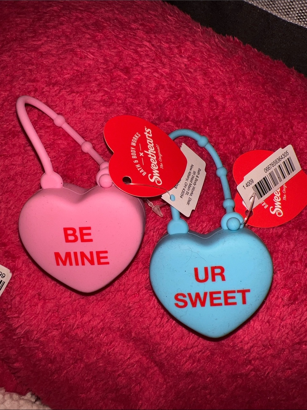 Bath and body Pocbac holderSweethearts Hand Sanitizer Holders - Pink & Blue